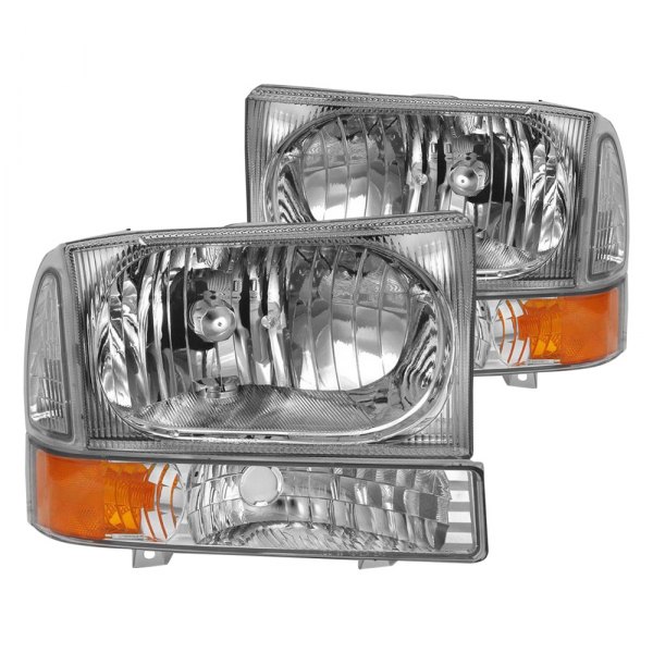 Anzo® - Chrome Euro Headlights with Corner Lights