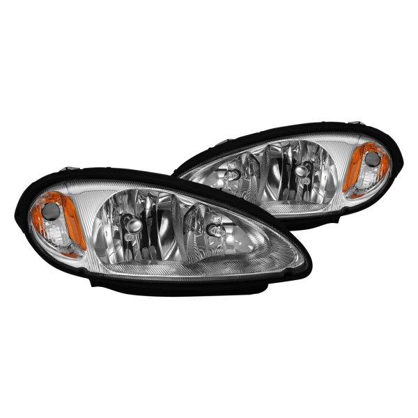 Anzo® - Chrome Euro Headlights, Chrysler PT Cruiser