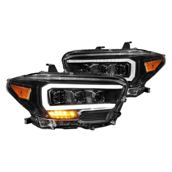 Anzo® - Black U-Bar™ Projector LED Headlights, Toyota Tacoma