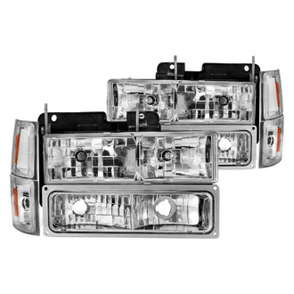 Anzo® - Driver and Passenger Side Chrome Euro Headlights