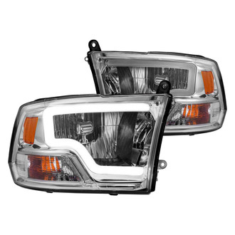 Anzo® - Driver and Passenger Side Chrome LED U-Bar™ Headlights