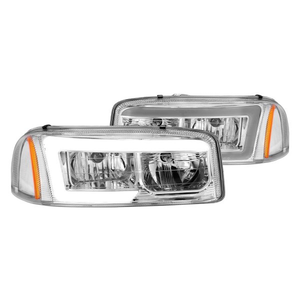 Anzo® - Plank Style Chrome LED U-Bar™ Headlights