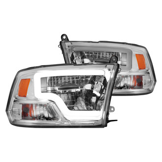 Anzo® - Driver and Passenger Side Chrome DRL Bar LED Headlights