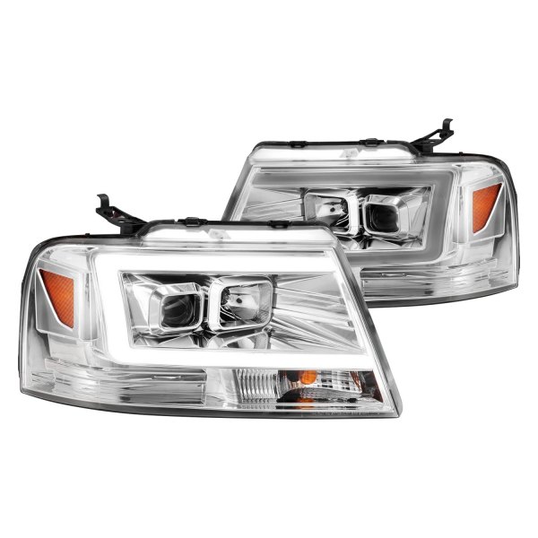 Anzo® - Chrome LED U-Bar™ Projector Headlights