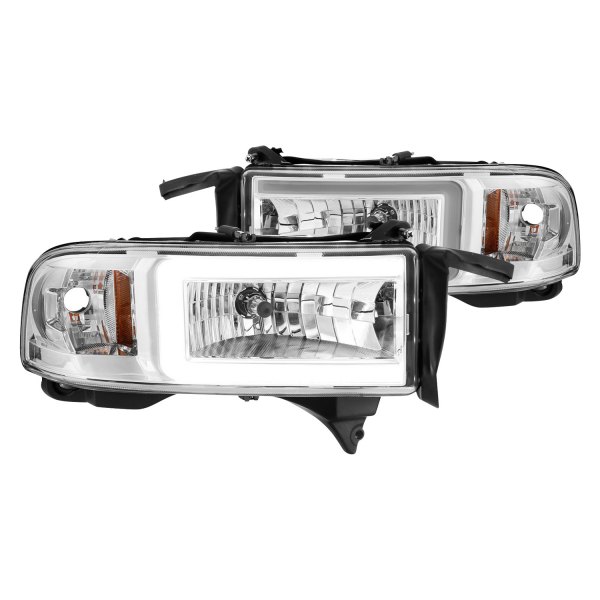 Anzo® - Chrome LED U-Bar™ Headlights, Dodge Ram