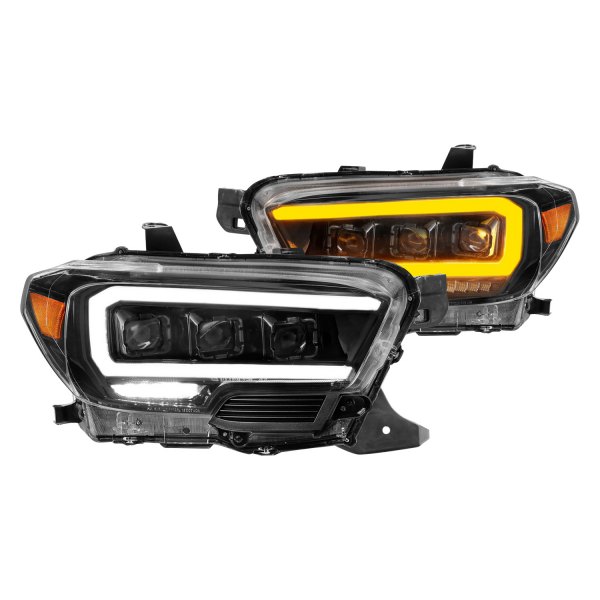 Anzo® - Black Sequential U-Bar™ Projector LED Headlights