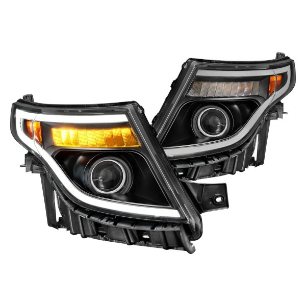 Anzo® - Plank Style Black LED DRL Bar Projector Headlights