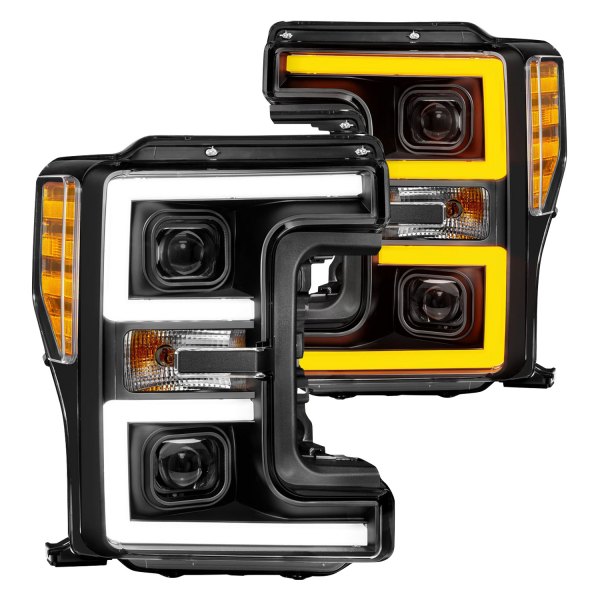 Anzo® - Black Switchback U-Bar™ Projector LED Headlights