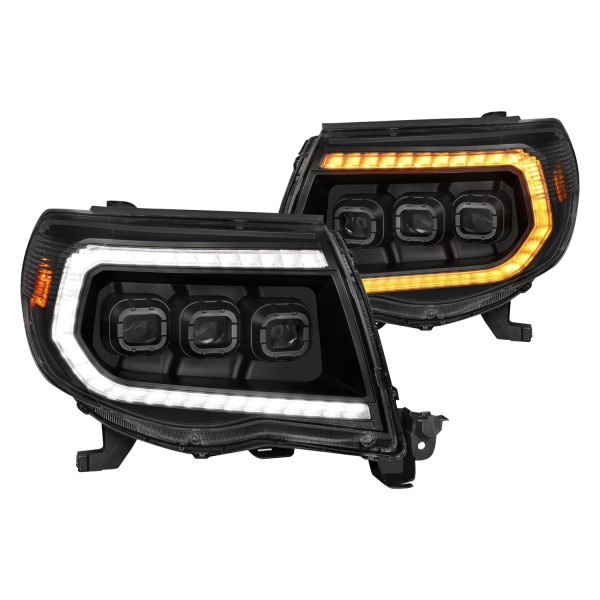 Anzo® - Black Projector LED Headlights with Sequential DRL
