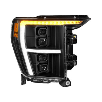 Anzo® - Z-Series Passenger Side Black Sequential DRL Bar Projector LED Headlight
