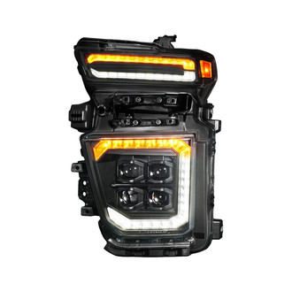 Anzo® - Z-Series Driver Side Black DRL Bar Projector LED Headlight
