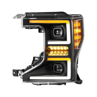 Anzo® - Z-Series Driver Side Black DRL Bar Projector LED Headlight