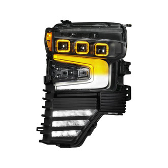 Anzo® - Z-Series Passenger Side Black DRL Bar Projector LED Headlight Set