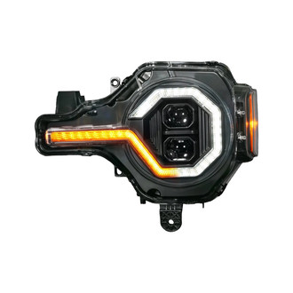 Anzo® - Z-Series Driver Side Black DRL Bar Projector LED Headlight