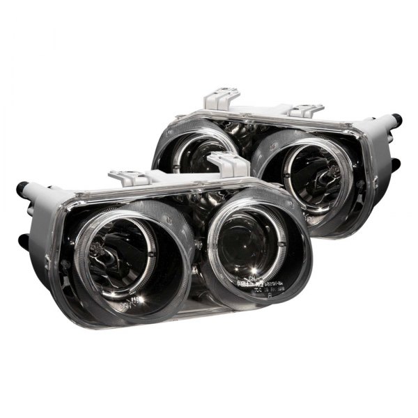 Anzo® - Black LED Halo Projector Headlights, Acura Integra