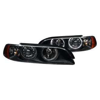 Anzo® - Driver and Passenger Side Black LED Halo Projector Headlights