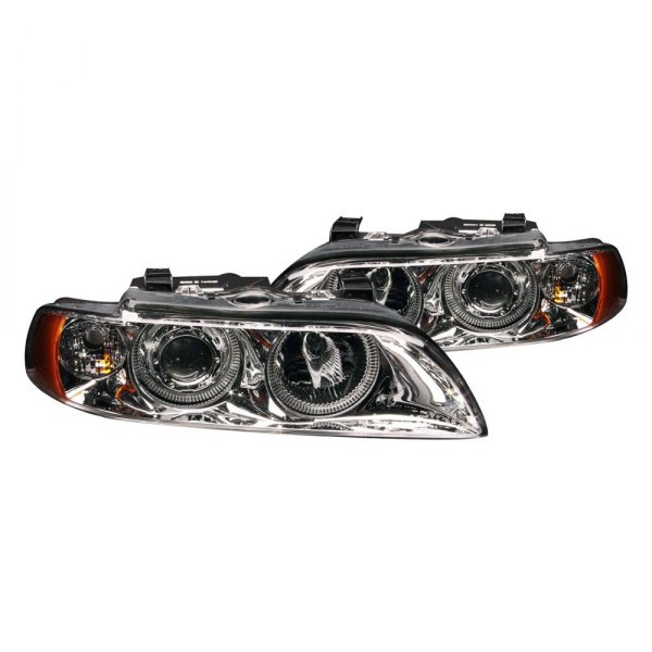 Anzo® - Chrome LED Halo Projector Headlights, BMW 5-Series
