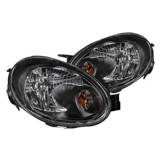 Anzo® - Driver and Passenger Side Black Euro Headlights