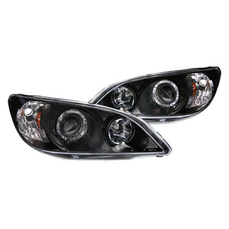Anzo® - Driver and Passenger Side Black LED Halo Projector Headlights
