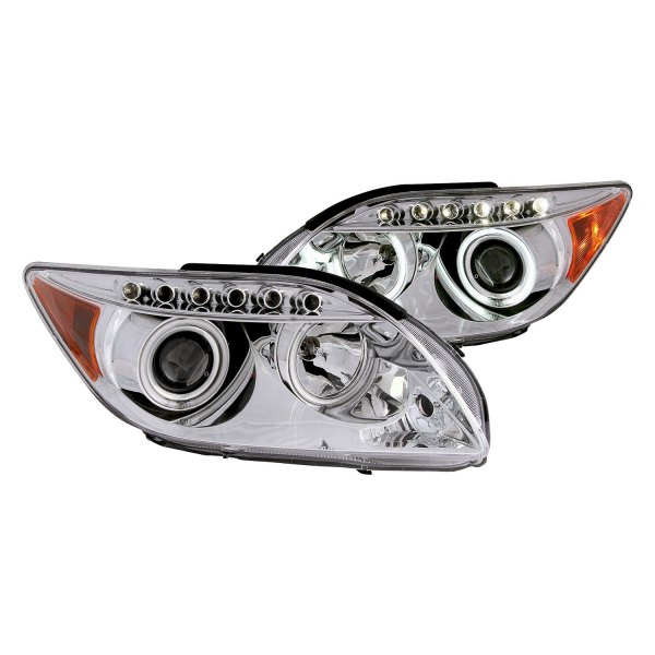 Anzo® - Chrome CCFL Halo Projector Headlights with Parking LEDs, Scion tC