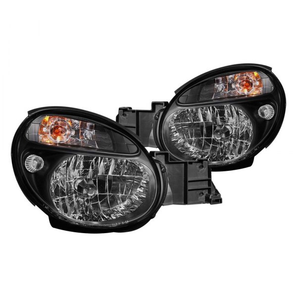 Anzo® - Black Euro Headlights, Subaru Impreza