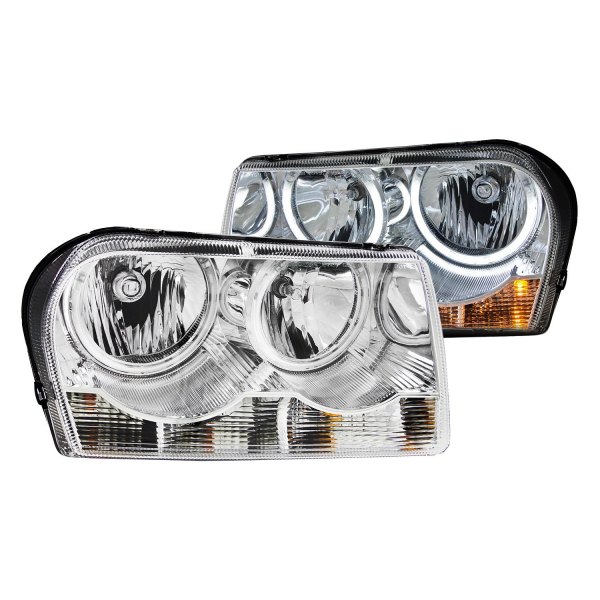 Anzo® - Chrome CCFL Halo Euro Headlights, Chrysler 300