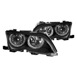 Anzo® - Driver and Passenger Side Black LED Halo Projector Headlights