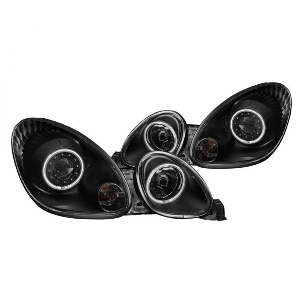 Anzo® - Black CCFL Halo Projector Headlights, Lexus GS
