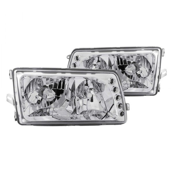 Anzo® - Chrome Euro Headlights with Parking LEDs, Mercedes S Class