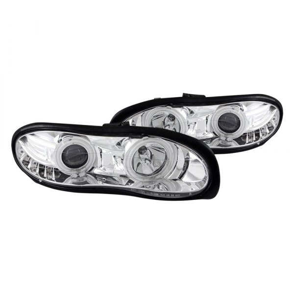 Anzo® - Chrome CCFL Halo Projector Headlights with Parking LEDs, Chevy Camaro