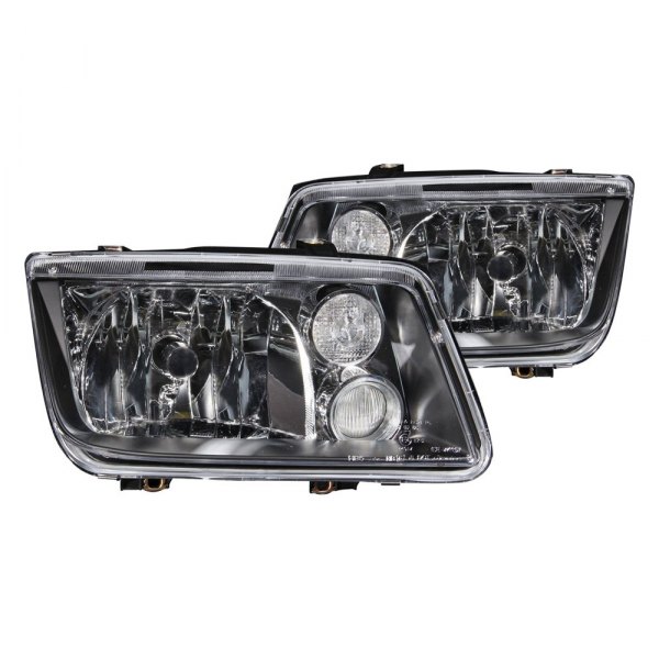 Anzo® - Black Euro Headlights with Fog Lights, Volkswagen Jetta