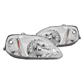 Anzo® - Driver and Passenger Side Chrome Euro Headlights