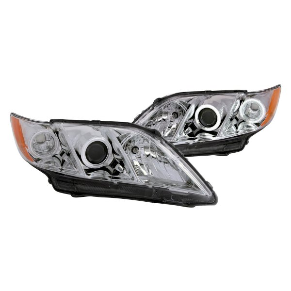 Anzo® - Chrome CCFL Halo Projector Headlights, Toyota Camry