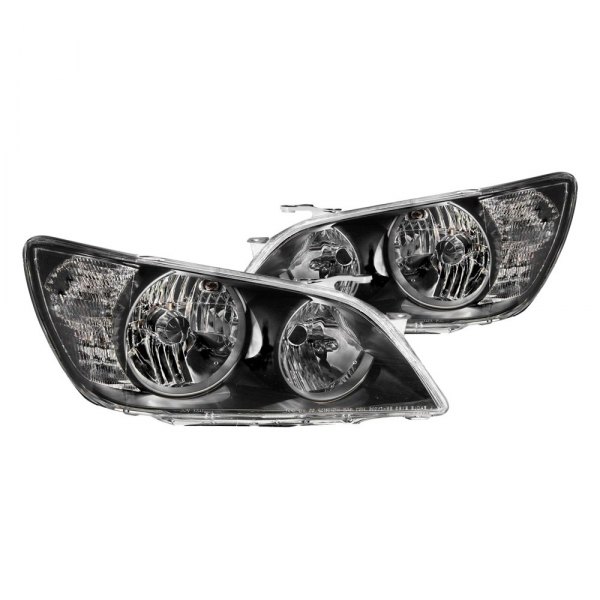 Anzo® - Black Euro Headlights, Lexus IS