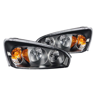 Anzo® - Driver and Passenger Side Black Euro Headlights