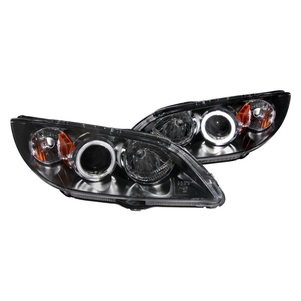 Anzo® - Black CCFL Halo Projector Headlights, Mazda 3