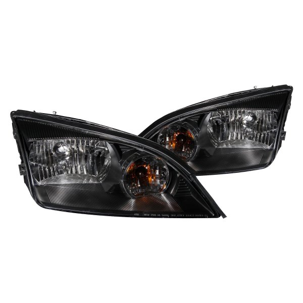 Anzo® - Black Euro Headlights, Ford Focus