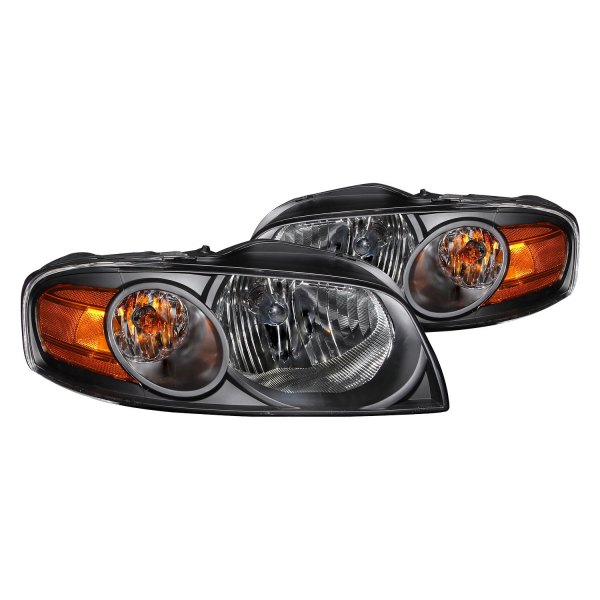 Anzo® - Black Euro Headlights, Nissan Sentra