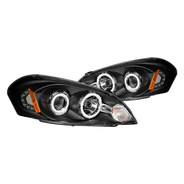 Anzo® - Black CCFL Halo Projector Headlights with Parking LEDs