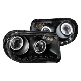 Anzo® - Driver and Passenger Side Black CCFL Halo Projector Headlights with Parking LEDs