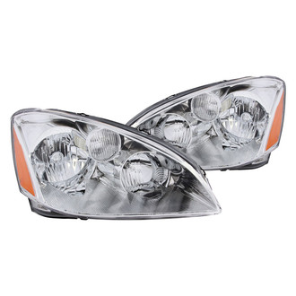 Anzo® - Driver and Passenger Side Chrome Euro Headlights