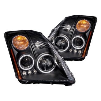 Anzo® - Driver and Passenger Side Black CCFL Halo Projector Headlights with Parking LEDs