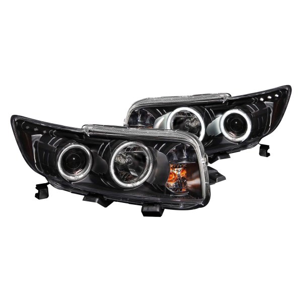Anzo® - Black CCFL Halo Projector Headlights with Parking LEDs, Scion xB