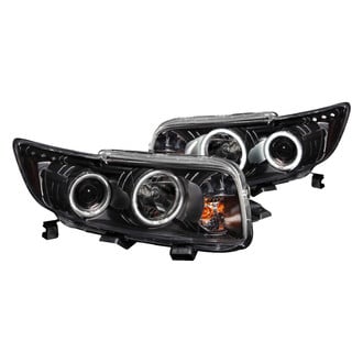 Anzo® - Driver and Passenger Side Black CCFL Halo Projector Headlights with Parking LEDs