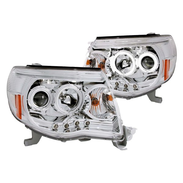 Anzo® - Chrome CCFL Halo Projector Headlights with Parking LEDs, Toyota Tacoma