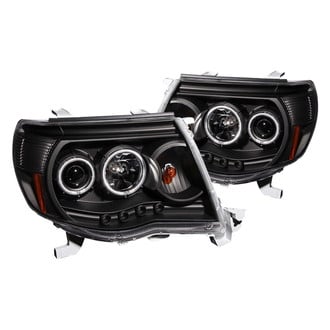 Anzo® - Driver and Passenger Side Black CCFL Halo Projector Headlights with Parking LEDs