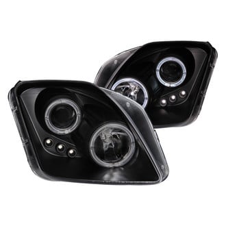Anzo® - Driver and Passenger Side Black CCFL Halo Projector Headlights with Parking LEDs