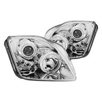 Anzo® - Driver and Passenger Side Chrome Halo Projector Headlights with Parking LEDs