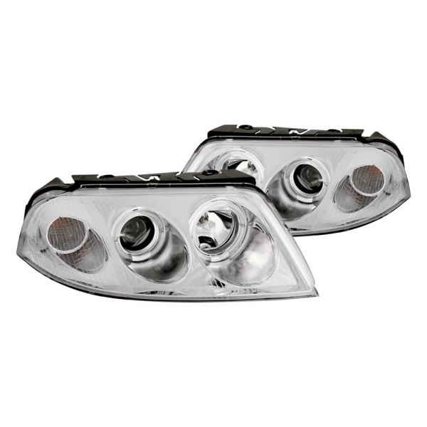 Anzo® - Chrome LED Halo Projector Headlights, Volkswagen Passat