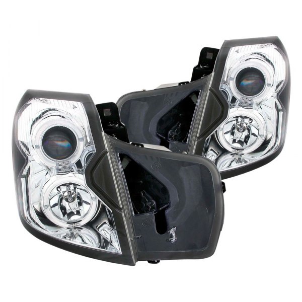 Anzo® - Chrome LED Halo Projector Headlights, Cadillac CTS